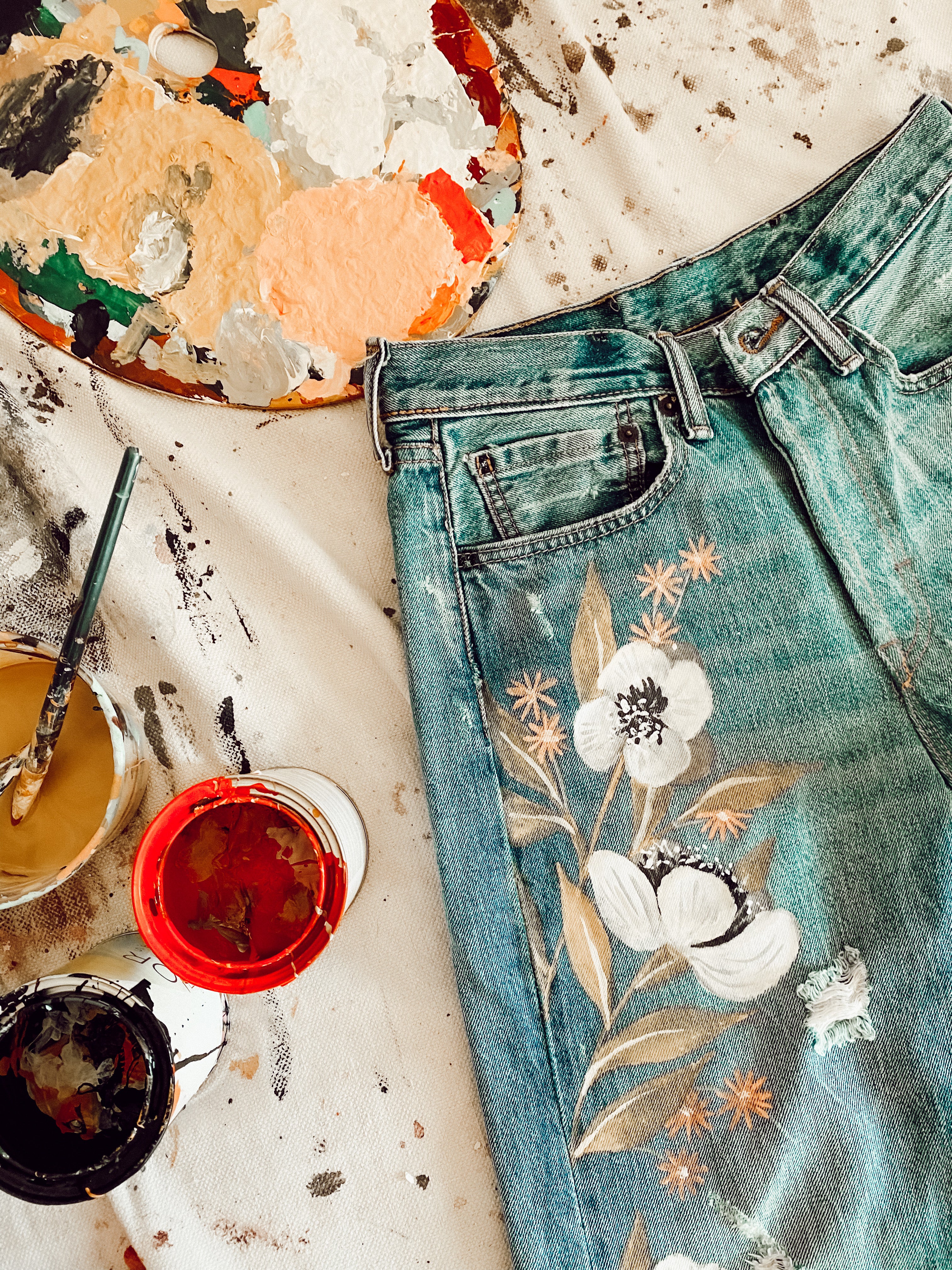 Hand-painted Flora Jean